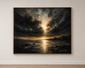 Break In The Storm | Atmospheric Seascape Digital Wall Art Print | Instant Download